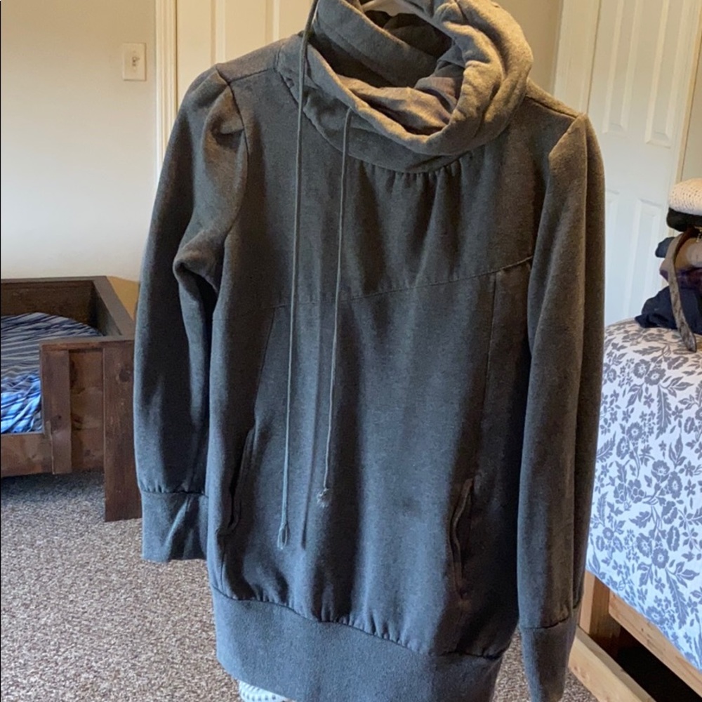 Gray Casual Hoodie